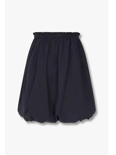 Women s Ruffle Volume Midi Skirt Navy - EMPORIO ARMANI - BALAAN 1