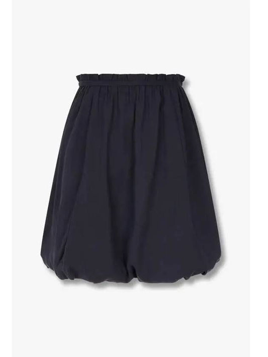 Women s Ruffle Volume Midi Skirt Navy - EMPORIO ARMANI - BALAAN 1