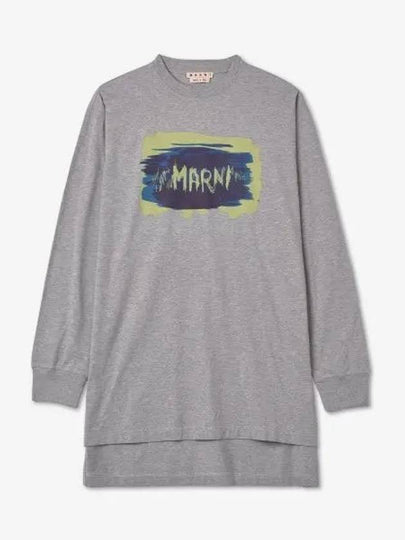 Logo Long Sleeve T-Shirt Grey - MARNI - BALAAN 2