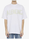 Tape Type Logo Medium Fit Short Sleeve T-Shirt White - BALENCIAGA - BALAAN 3