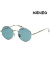 Sunglasses KZ40173U 16V round silver metal frame tinted lenses - KENZO - BALAAN 1