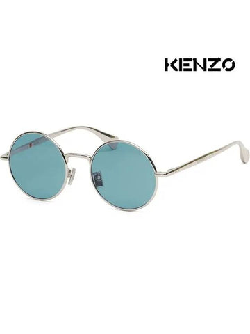 Sunglasses KZ40173U 16V round silver metal frame tinted lenses - KENZO - BALAAN 1