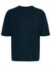 Men's Pigment Dyed Jersey Short Sleeve T-Shirt Dark Sapphire - LEMAIRE - BALAAN 5