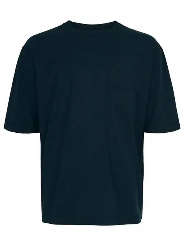 Men's Pigment Dyed Jersey Short Sleeve T-Shirt Dark Sapphire - LEMAIRE - BALAAN 5