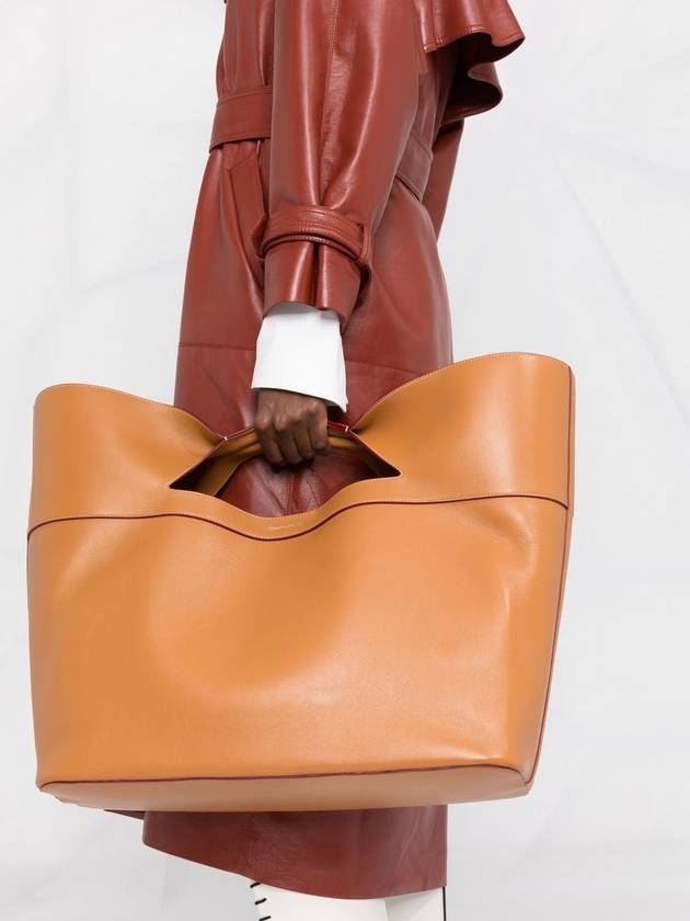 leather bow tote bag brown - ALEXANDER MCQUEEN - BALAAN 5