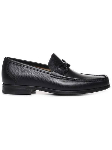 Gancini Ornament Moccasin Loafers Black - SALVATORE FERRAGAMO - BALAAN 1