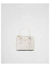 Galleria Saffiano Leather Mini Tote Bag White - PRADA - BALAAN 2