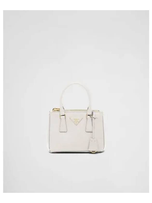 Galleria Saffiano Leather Mini Tote Bag White - PRADA - BALAAN 2