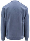 Wappen Patch Crew Neck Cotton Sweatshirt Blue - STONE ISLAND - BALAAN 3