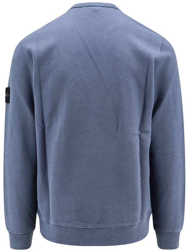 Wappen Patch Crew Neck Cotton Sweatshirt Blue - STONE ISLAND - BALAAN 3