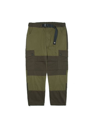 2 Tone Utility Cargo Wide Pants Khaki - OGARP - BALAAN 1