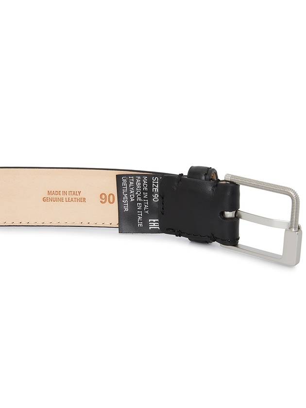 Screw Buckle Leather Belt Black - MAISON MARGIELA - BALAAN 5