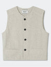 Classic Round Neck Vest_Ivory - KINETO - BALAAN 3