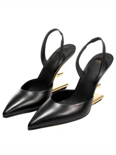 Colibri light leather high heel slingback shoe heels - FENDI - BALAAN 1