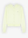 Baby Fox Patch Regular Cardigan Lemonade - MAISON KITSUNE - BALAAN 2