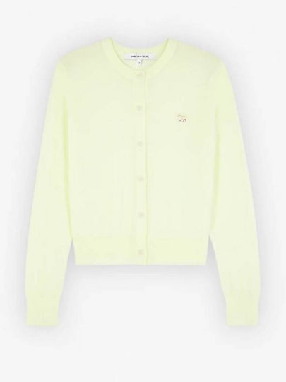 Baby Fox Patch Regular Cardigan Lemonade - MAISON KITSUNE - BALAAN 2