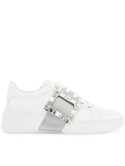 Viv' Skate Crystal Buckle Low Top Sneakers White - ROGER VIVIER - BALAAN 2