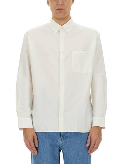 Mateo Logo Long Sleeve Shirt White - A.P.C. - BALAAN 2