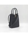 Frances Grainy Leather Mini Tote Bag Black - BURBERRY - BALAAN 3