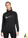 Women's Dry Fit Swoosh Run Long Sleeve T-Shirt Black - NIKE - BALAAN 2