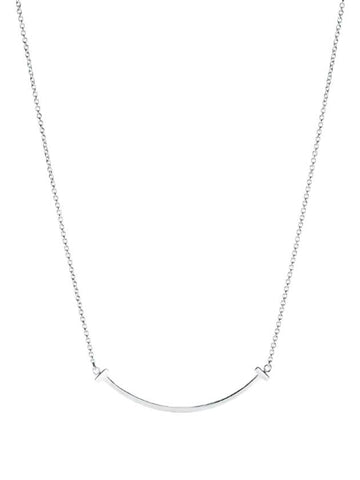 T Smile Pendant Necklace Silver - TIFFANY & CO. - BALAAN 1