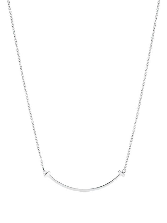 T Smile Pendant Necklace Silver - TIFFANY & CO. - BALAAN 1