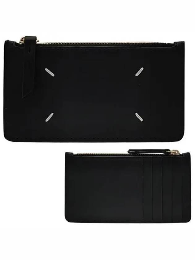 Signature Stitch Zipper Pocket Card Wallet Black - MAISON MARGIELA - BALAAN 2