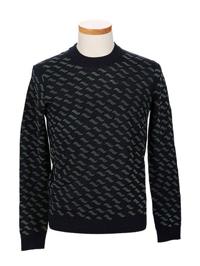 5PU220 3CA 76 Ranaul Plaque Print Knit - KENZO - BALAAN 2