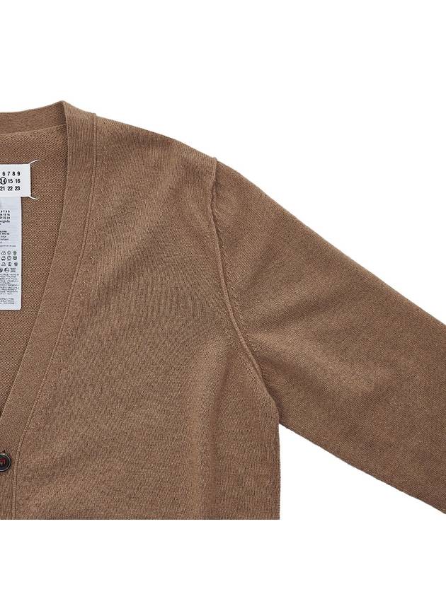 Cashmere Back Stitch Cardigan Beige - MAISON MARGIELA - BALAAN 5