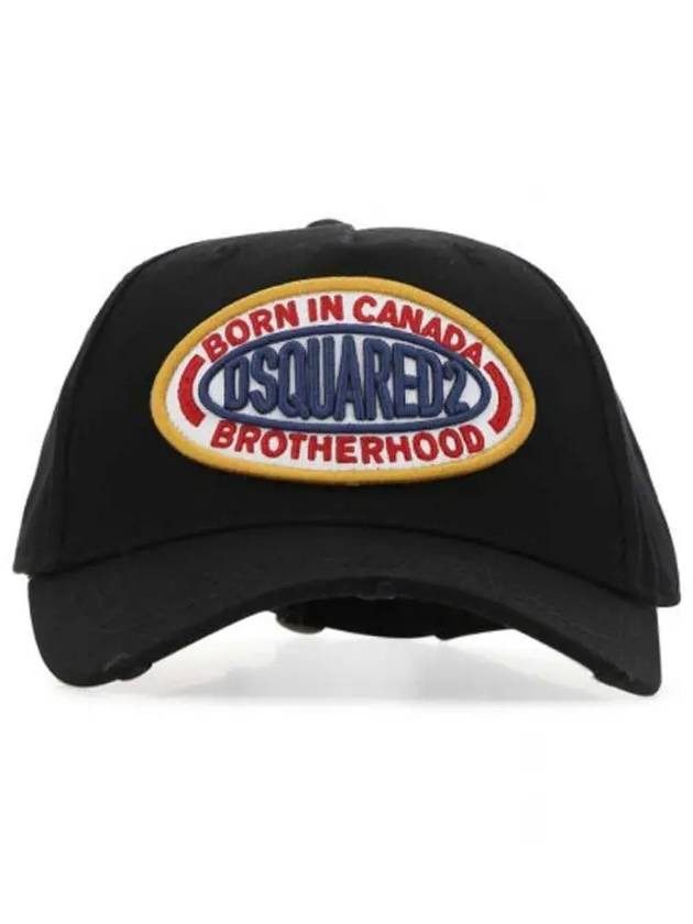 logo embroidery patch ball cap black - DSQUARED2 - BALAAN.