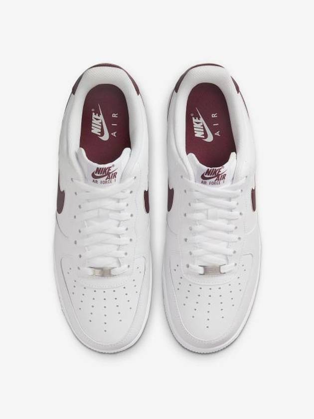 Air Force 1 07 Low Top Sneakers Burgundy White - NIKE - BALAAN 4