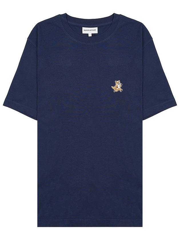 Speedy Fox Patch Comfort Short Sleeve T-Shirt Ink Blue - MAISON KITSUNE - BALAAN 9