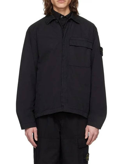 Tela Mock Neck Zip-up Jacket Black - STONE ISLAND - BALAAN 2