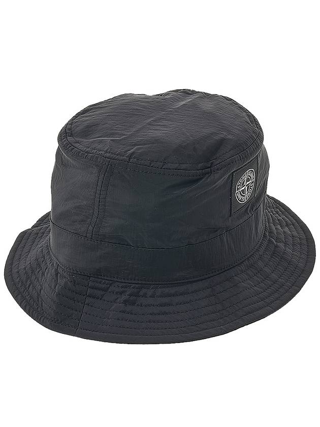 Logo Patch Nylon Metal Bucket Hat Black - STONE ISLAND - BALAAN 4