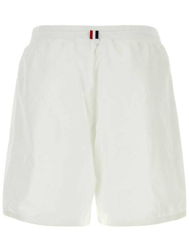 Men's Ripstop Drawstring Shorts White - THOM BROWNE - BALAAN 3