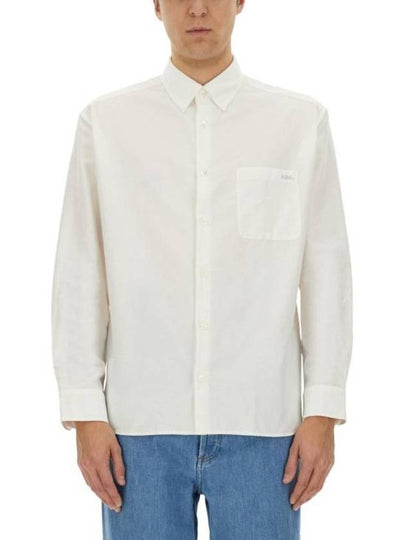 Mateo Logo Long Sleeve Shirt White - A.P.C. - BALAAN 2