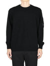 Lambswool GRS Crew Neck Knit Top Black - CP COMPANY - BALAAN 4