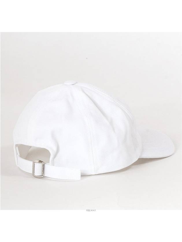 Large Fox Head Embroidered 6P Ball Cap White - MAISON KITSUNE - BALAAN 4