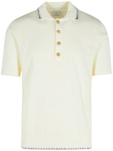 Eleventy Cream Cotton Polo Shirt - ELEVENTY MILANO - BALAAN 1