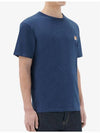 Fox Head Patch Classic Short Sleeve T-Shirt Navy Melange - MAISON KITSUNE - BALAAN 4