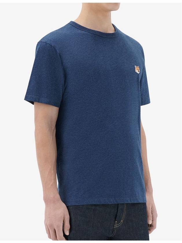 Fox Head Patch Classic Short Sleeve T-Shirt Navy Melange - MAISON KITSUNE - BALAAN 4