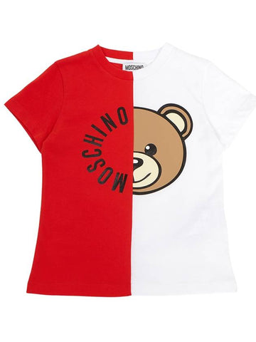 Kids short sleeved T shirt HUM04I LAA02 50109 Adults can wear - MOSCHINO - BALAAN 1