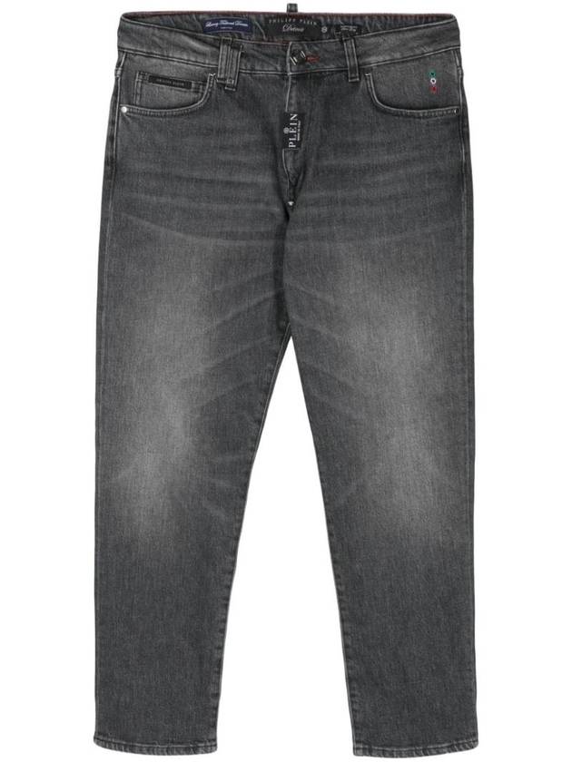 Detroit Fit Mid Rise Straight Jean Grey - PHILIPP PLEIN - BALAAN 1