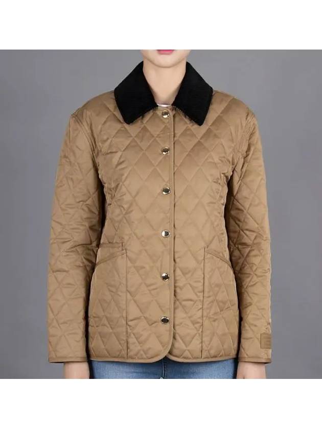 Women's Diamond Quilted Jacket Brown - BURBERRY - BALAAN 2