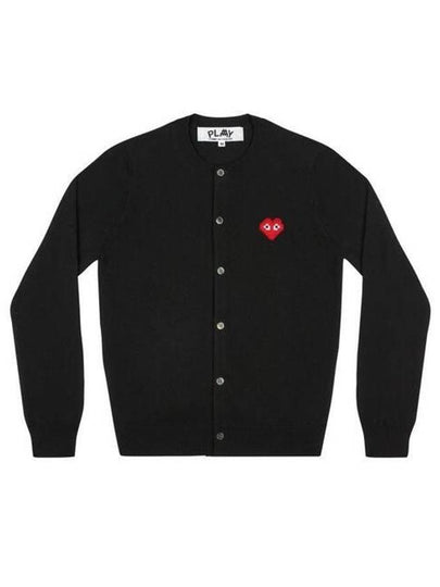 Red Heart Knit Cardigan Black - COMME DES GARCONS PLAY - BALAAN 2