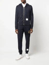 Lightweight Anchor Loopback 4-Bar Zip Up Hoodie Navy - THOM BROWNE - BALAAN 6