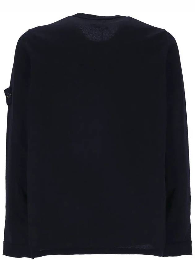 Wappen Patch Crew Neck Cotton Knit Top Navy - STONE ISLAND - BALAAN 3