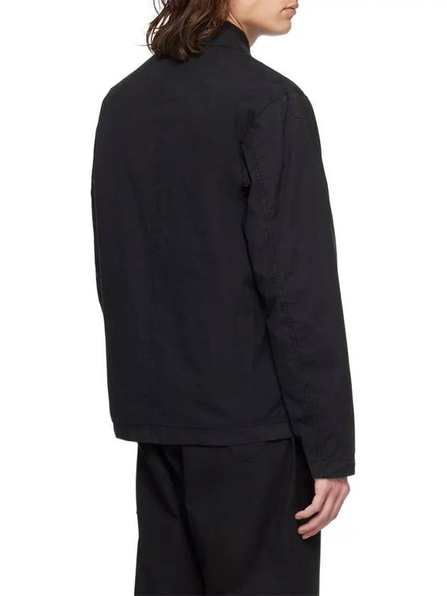 Supima Regular Fit Long Sleeve Shirt Black - STONE ISLAND - BALAAN 4