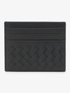 Men's Intrecciato Card Wallet Black - BOTTEGA VENETA - BALAAN 2