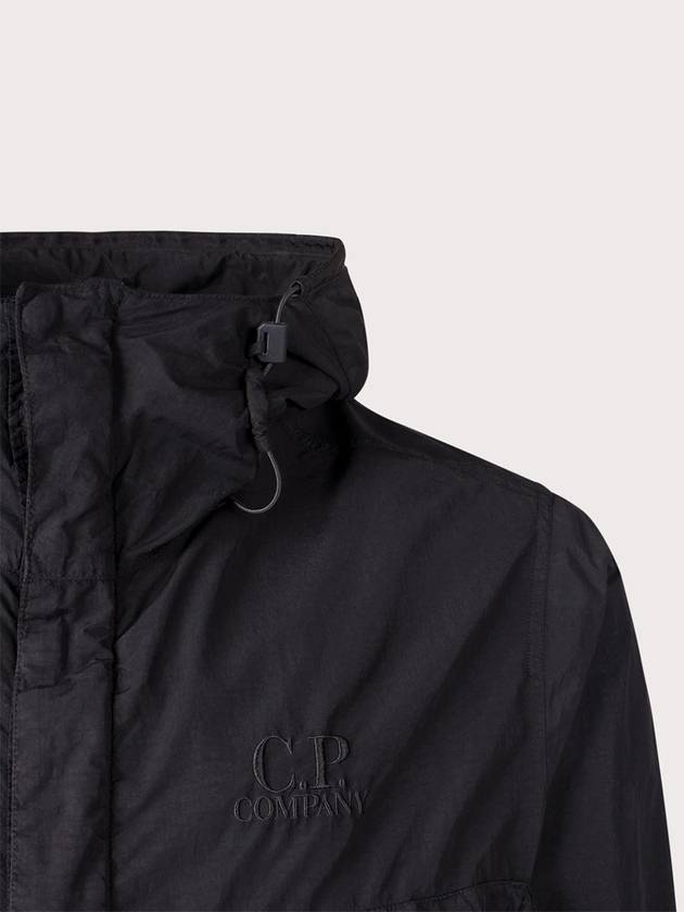 Flatt Nylon Goggle Hooded Jacket Black - CP COMPANY - BALAAN 4